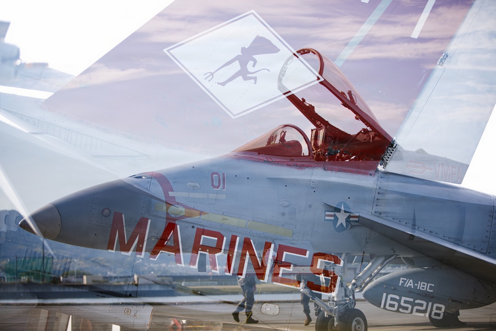 VMFA-232 and MALS-12 off-load live ordnance at MCAS Iwakuni