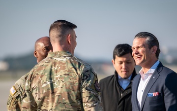 SECWAR arrives at Osan for SCM