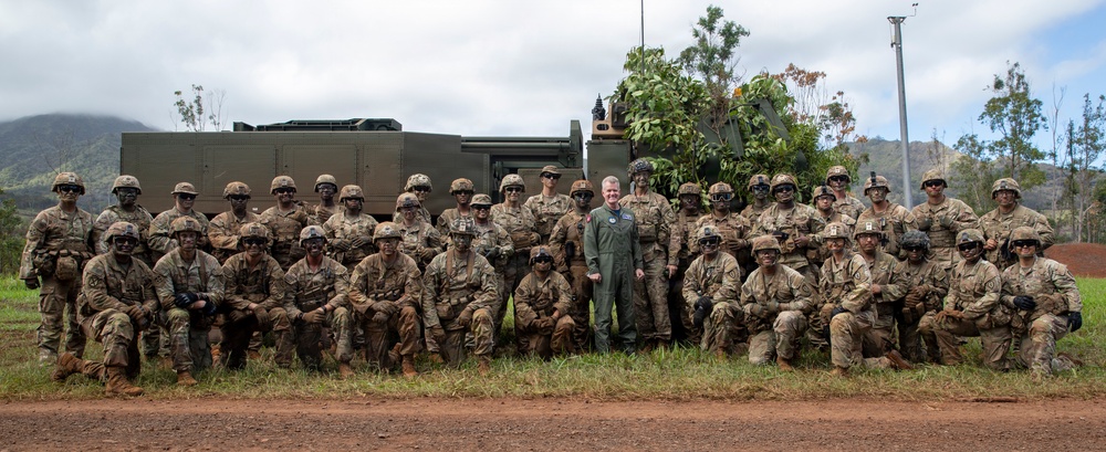 Indo-Pacom Commander Adm. Sam Paparo visits 25th Infantry Division Artillery Brigade during Joint Pacific Multinational Readiness Center rotation 26-01