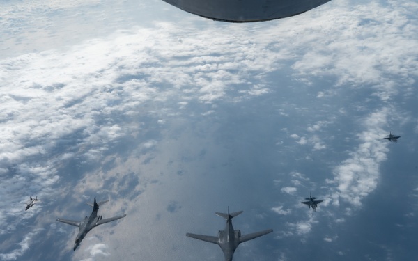 Pacific Power: Bombers join U.S. and Japan Fighters in integrated operations