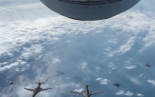 Pacific Power: Bombers join U.S. and Japan Fighters in integrated operations