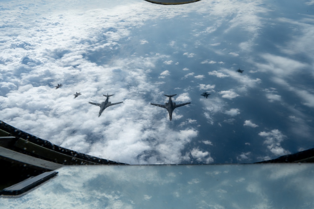 Pacific Power: Bombers join U.S. and Japan Fighters in integrated operations