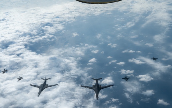 Pacific Power: Bombers join U.S. and Japan Fighters in integrated operations