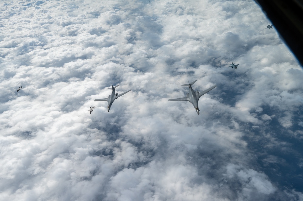 Pacific Power: Bombers join U.S. and Japan Fighters in integrated operations