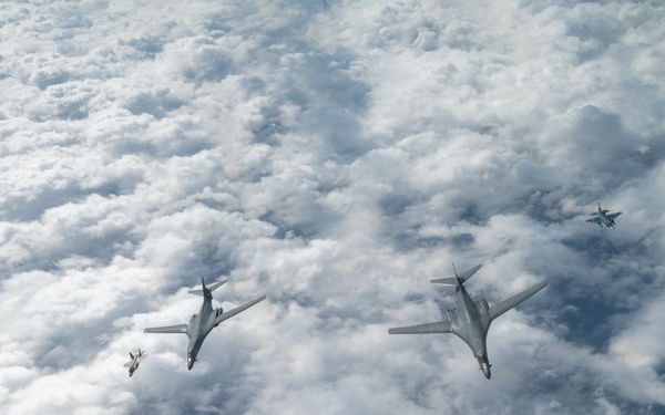 Pacific Power: Bombers join U.S. and Japan Fighters in integrated operations