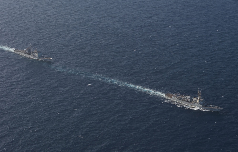 Joint operation photo exercise with U.S. Navy and Air Force assets