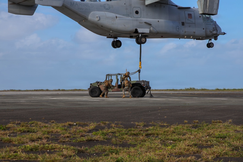 VMM-363 and 3d MLR rehearse hoist operations