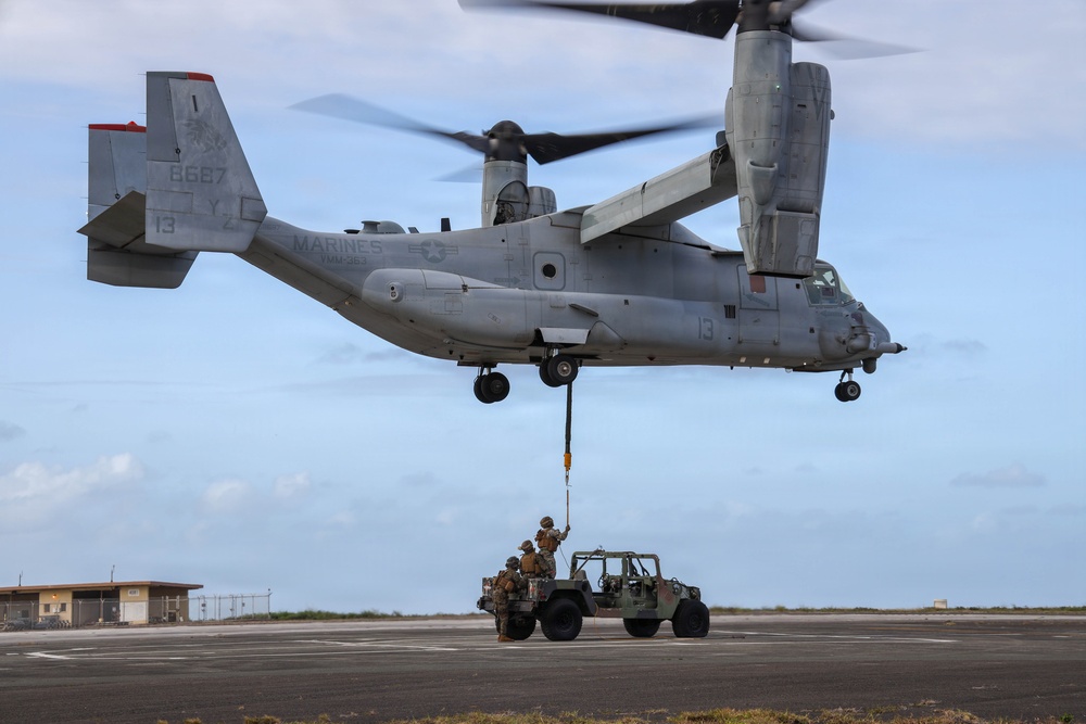 VMM-363 and 3d MLR rehearse hoist operations