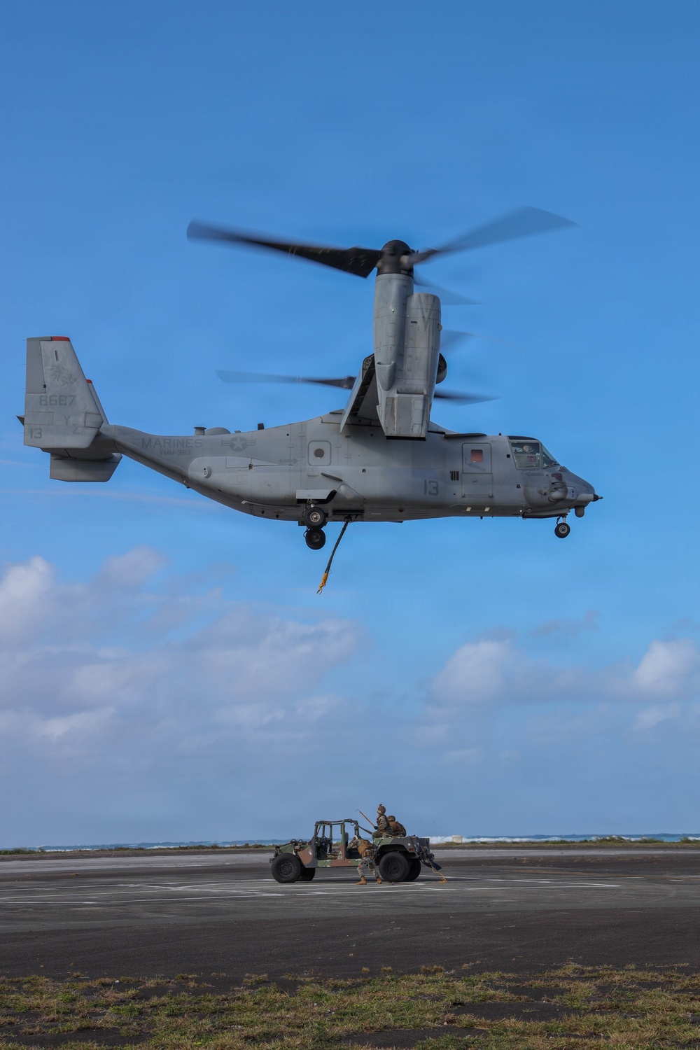 VMM-363 and 3d MLR rehearse hoist operations