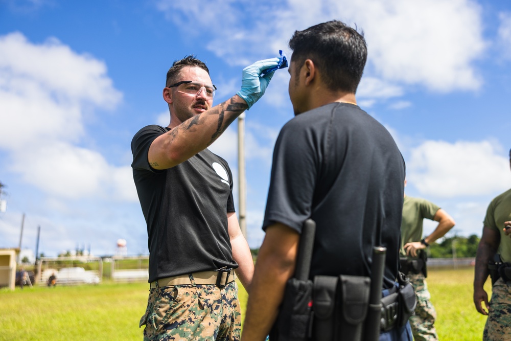 Marines with Camp Blaz conduct OC spray training