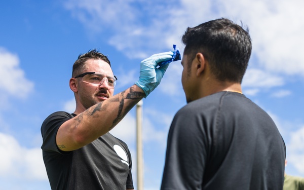 Marines with Camp Blaz conduct OC spray training