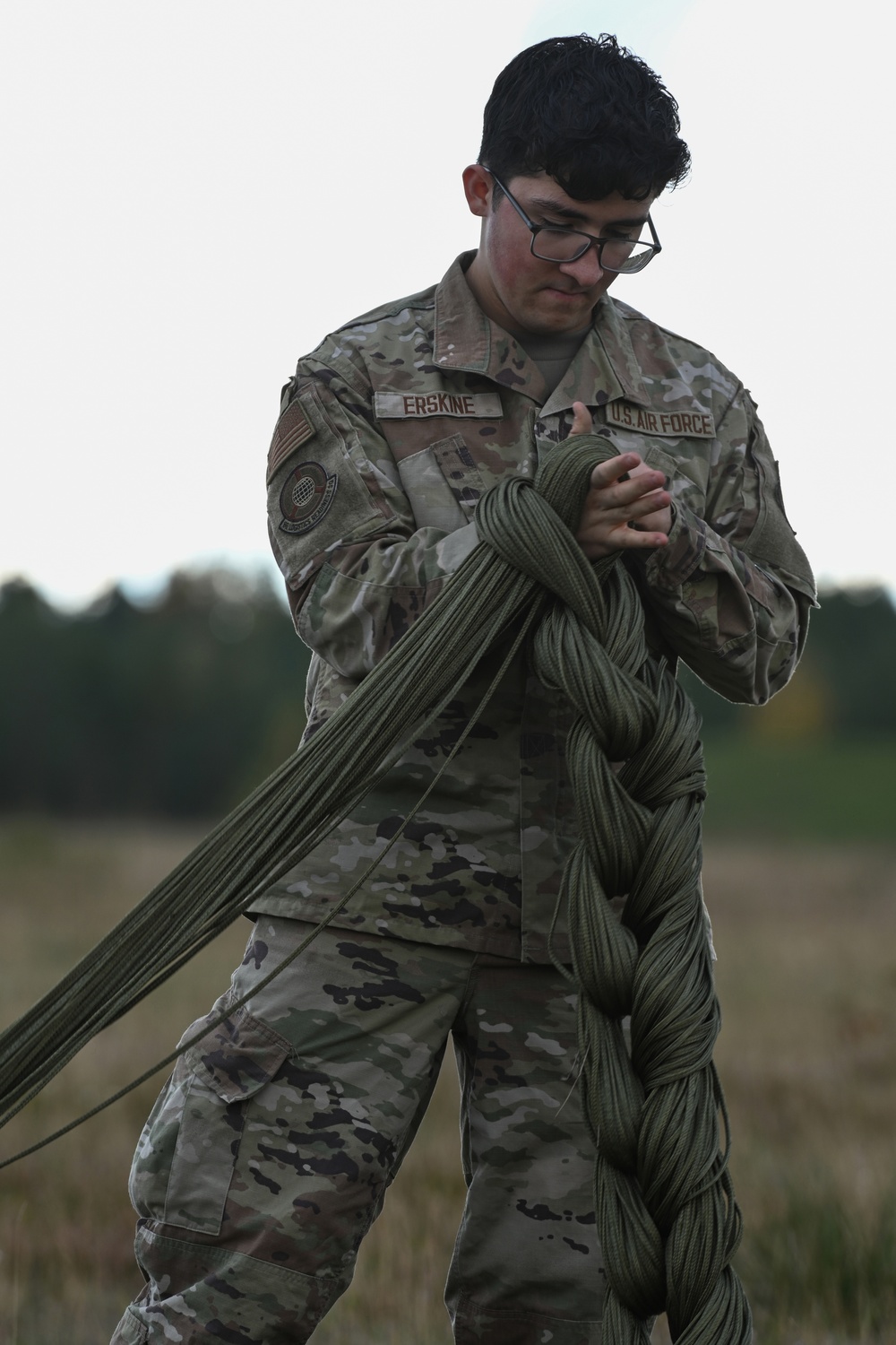 37th Airlift Squadron mass cargo drop at Grafenwoehr