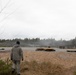 U.S. Marine explosive ordnance disposal technicians execute an experimental demolition range