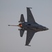 F-16C Fighting Falcon performs aerial demonstration over Dubai Airshow