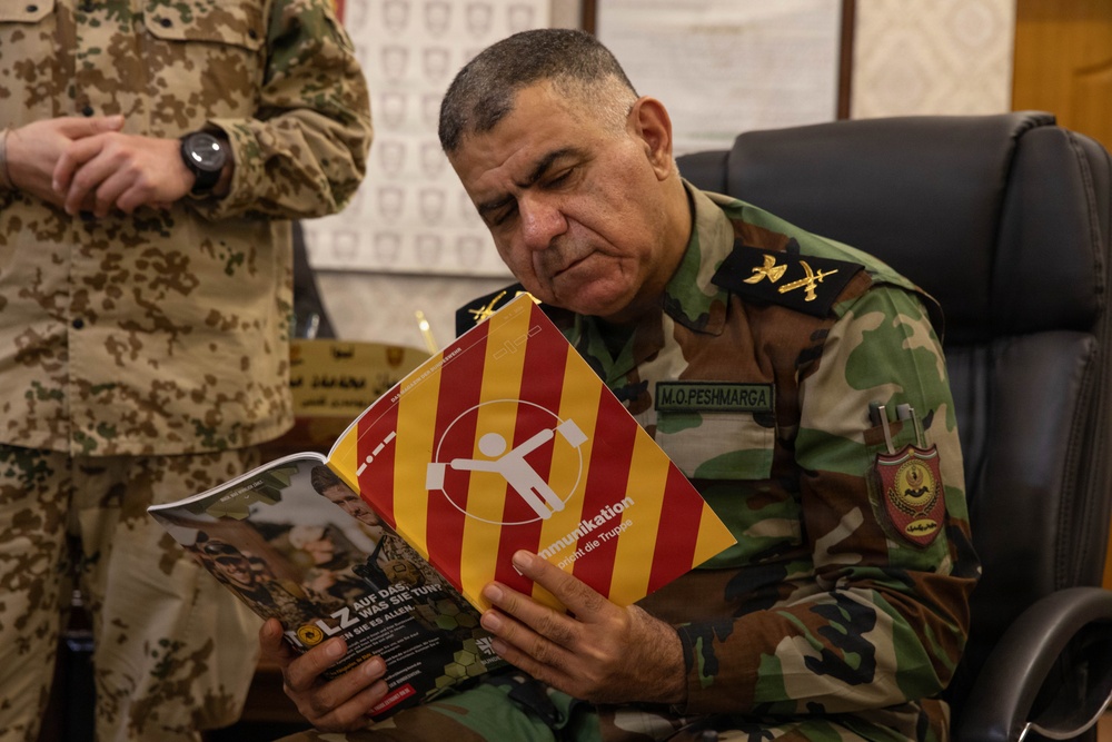 Coalition Forces and Ministry of Peshmerga discuss the Information Operations Train-the-Trainer course