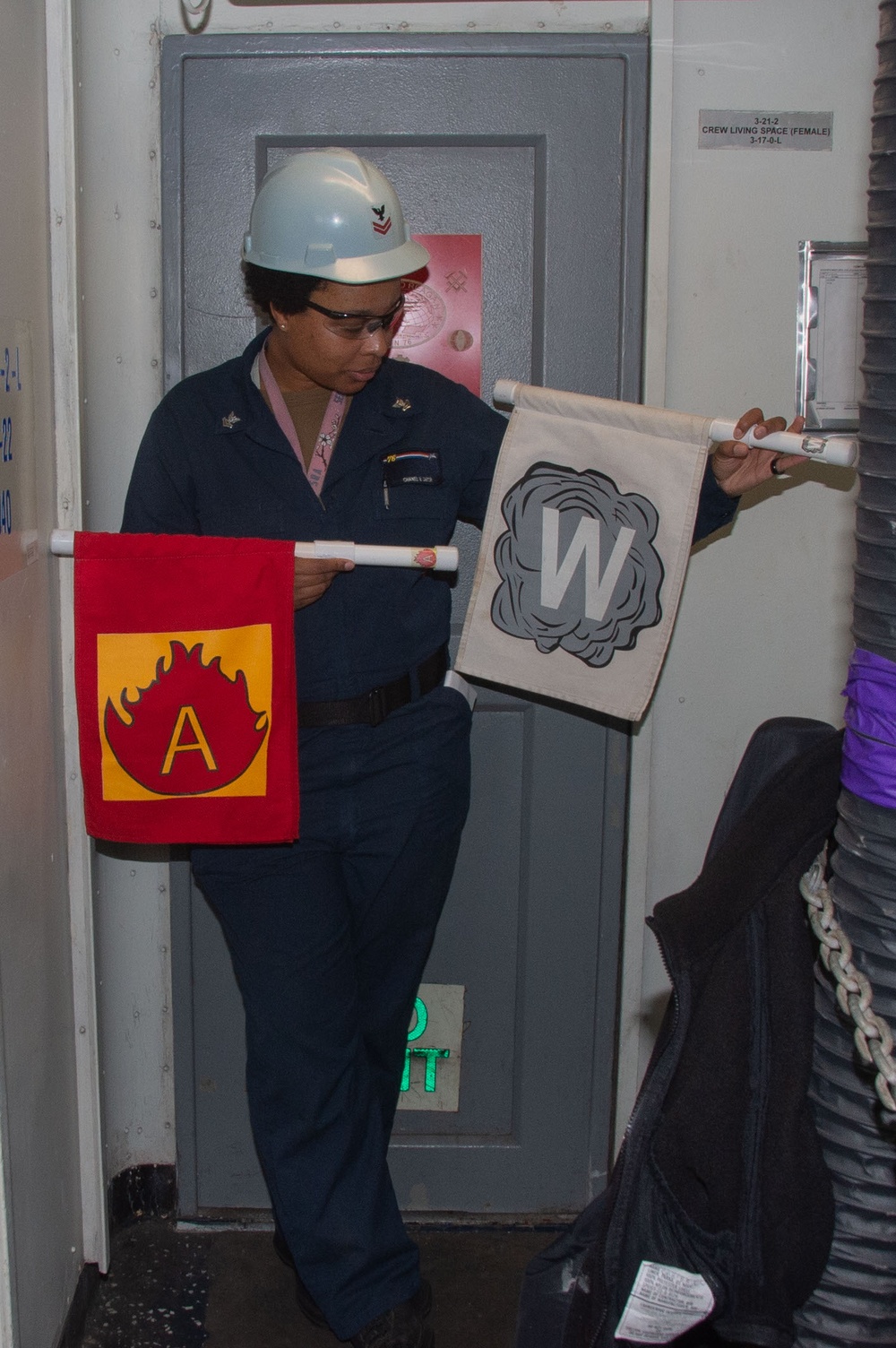 Reagan Sailors Conduct Damage Control Drill