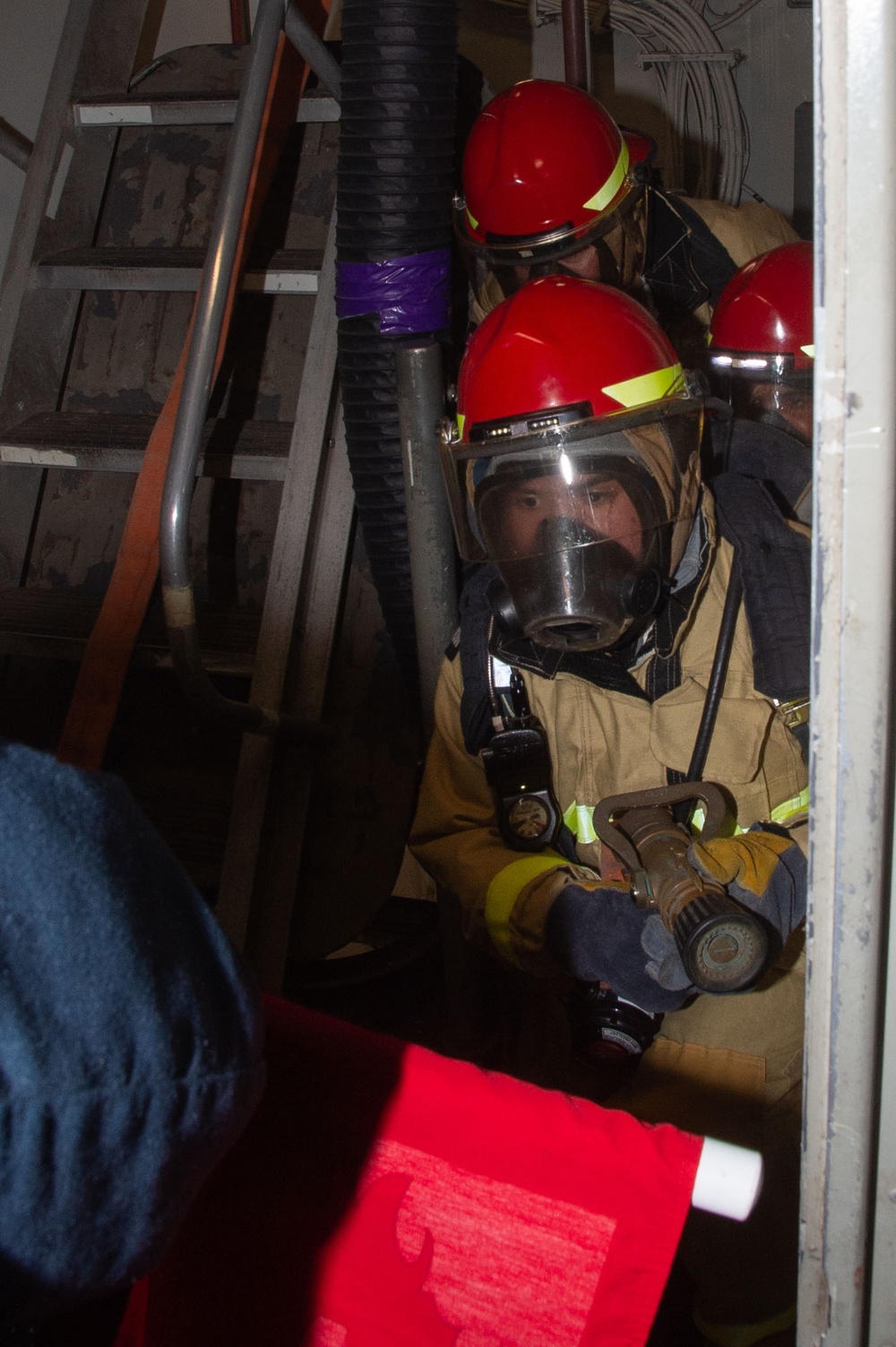 Reagan Sailors Conduct Damage Control Drill