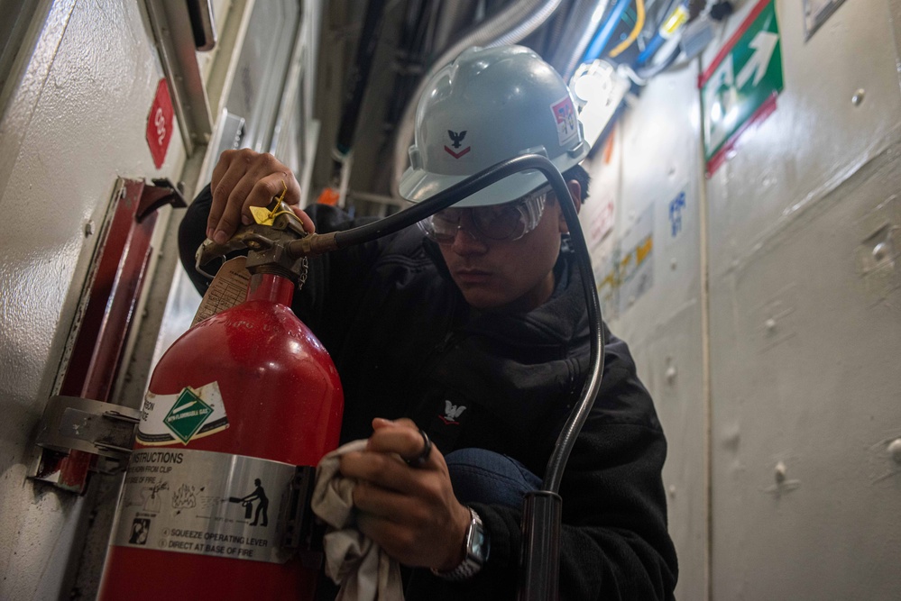 Ronald Reagan Sailors Knock Out Maintenance