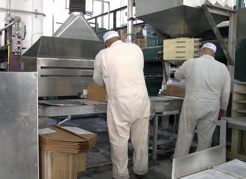 Employee Preparing Product for Boxing at Holston Army Ammunition Plant