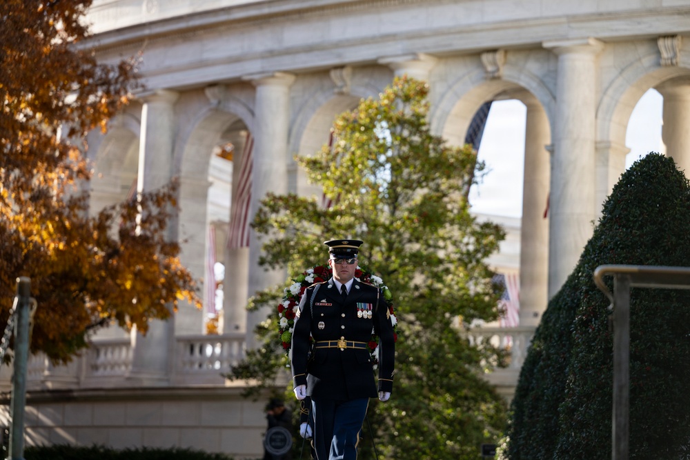 Ambassador of Italy to the U.S. Marco Peronaci Participates in a Public Wreath-Laying Ceremony at the Tomb of the Unknown Soldier
