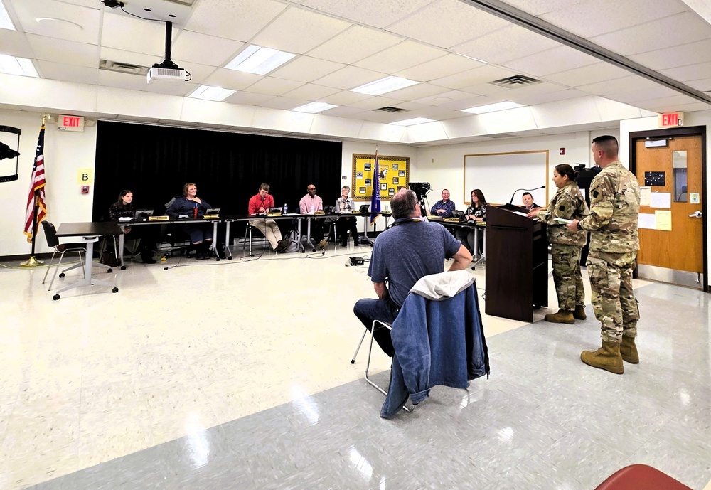 Fort McCoy leaders engage in November 2025 meeting of local school board
