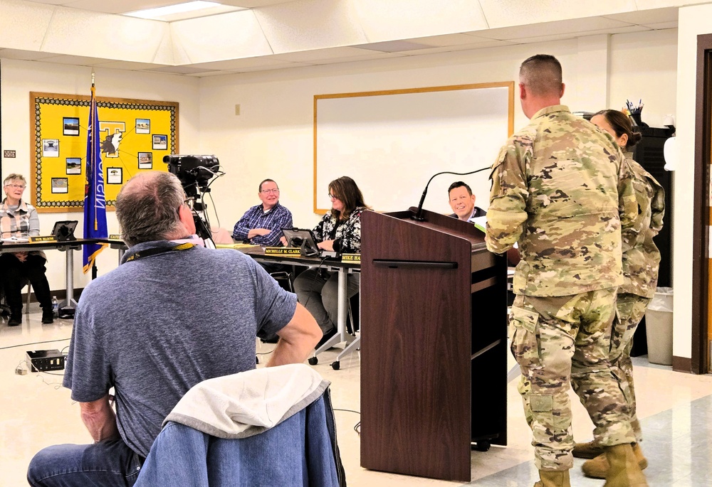 Fort McCoy leaders engage in November 2025 meeting of local school board