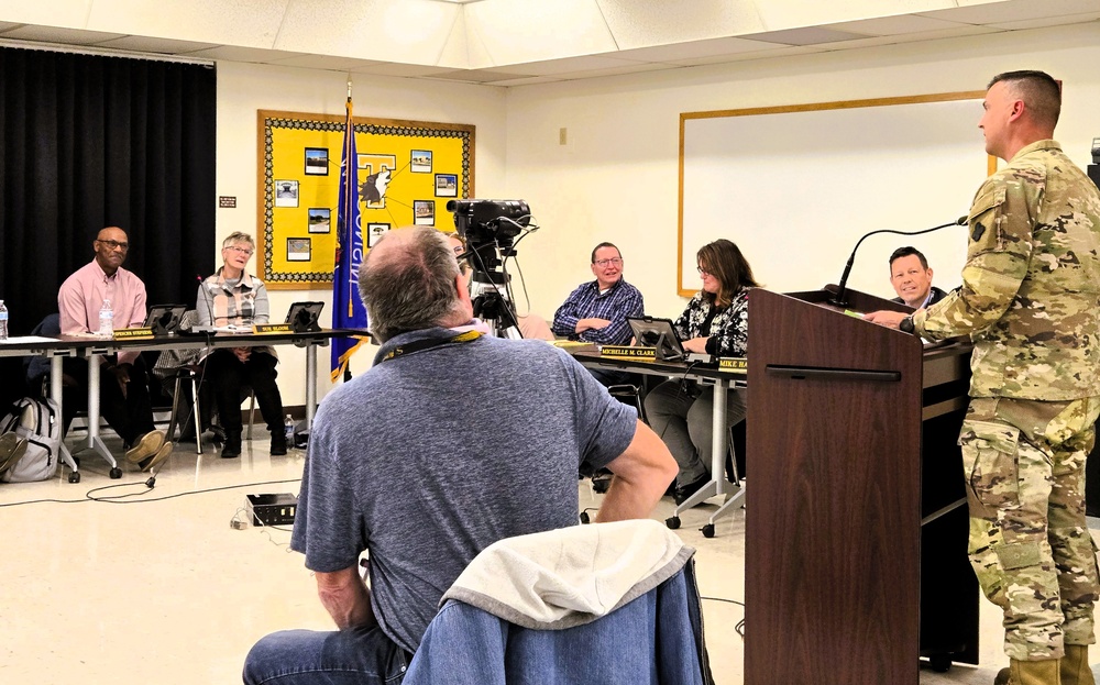 Fort McCoy leaders engage in November 2025 meeting of local school board