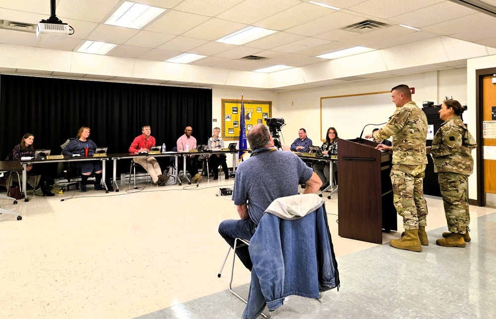 Fort McCoy leaders engage in November 2025 meeting of local school board
