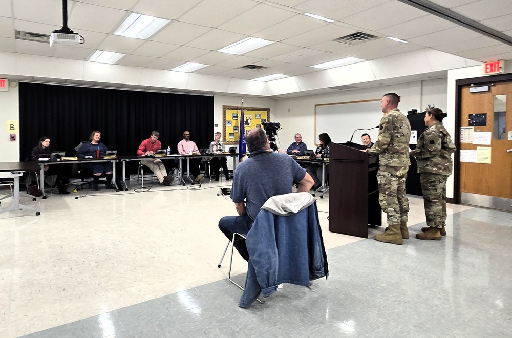 Fort McCoy leaders engage in November 2025 meeting of local school board