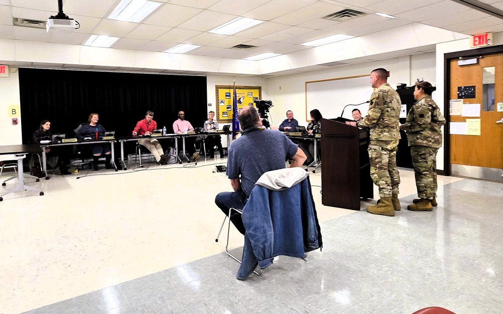 Fort McCoy leaders engage in November 2025 meeting of local school board