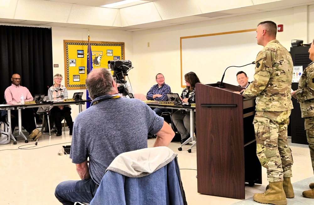Fort McCoy leaders engage in November 2025 meeting of local school board