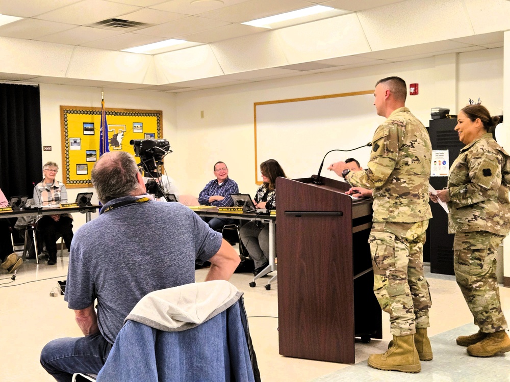 Fort McCoy leaders engage in November 2025 meeting of local school board