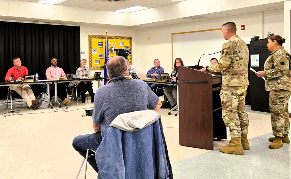 Fort McCoy leaders engage in November 2025 meeting of local school board