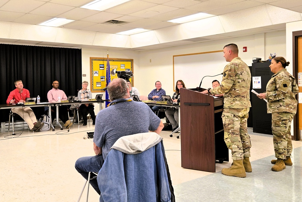 Fort McCoy leaders engage in November 2025 meeting of local school board