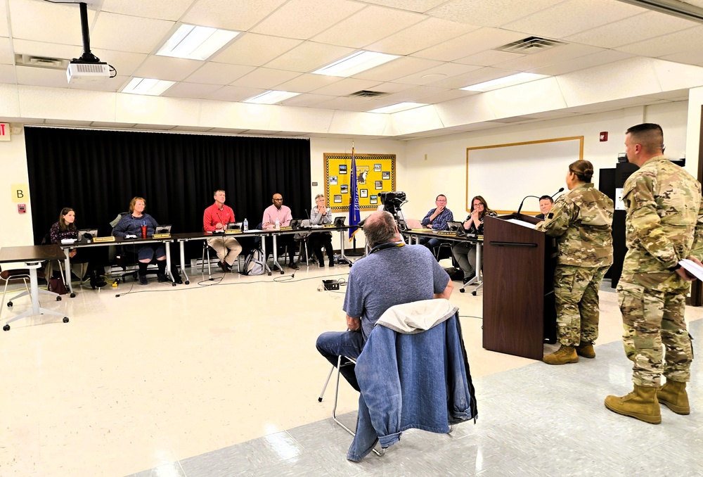 Fort McCoy leaders engage in November 2025 meeting of local school board