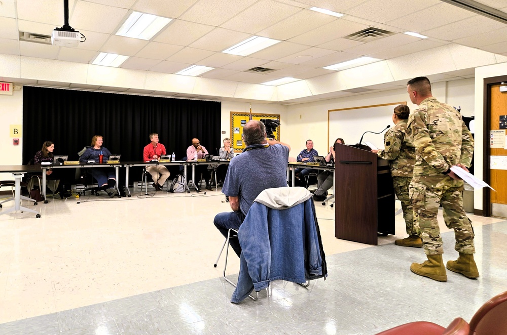 Fort McCoy leaders engage in November 2025 meeting of local school board