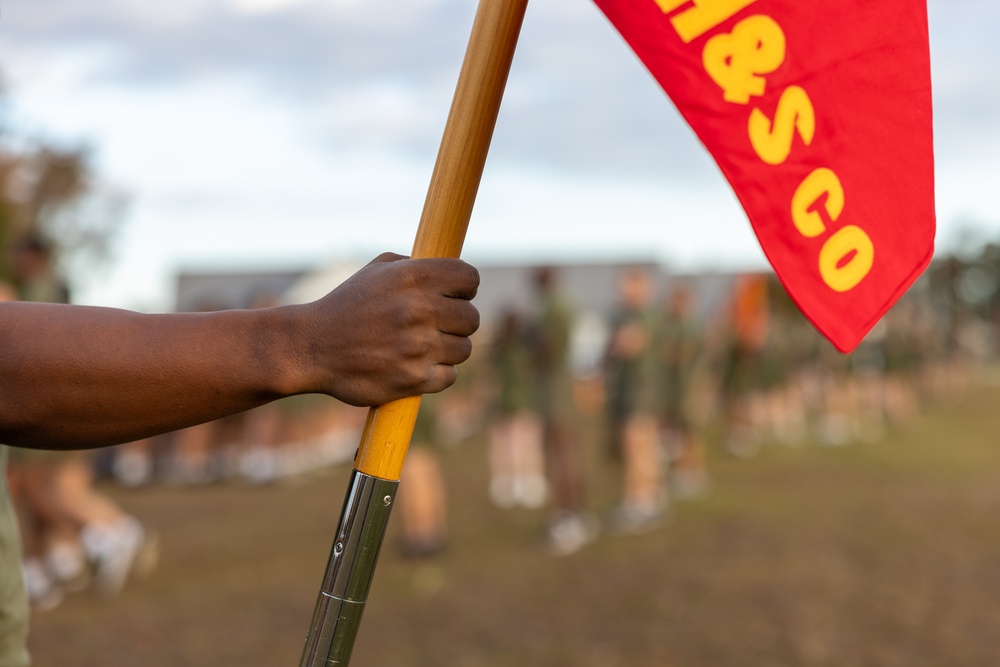 Marine Corps Combat Service Support Schools celebrates the 250th birthday of the Marine Corps with a motivational run