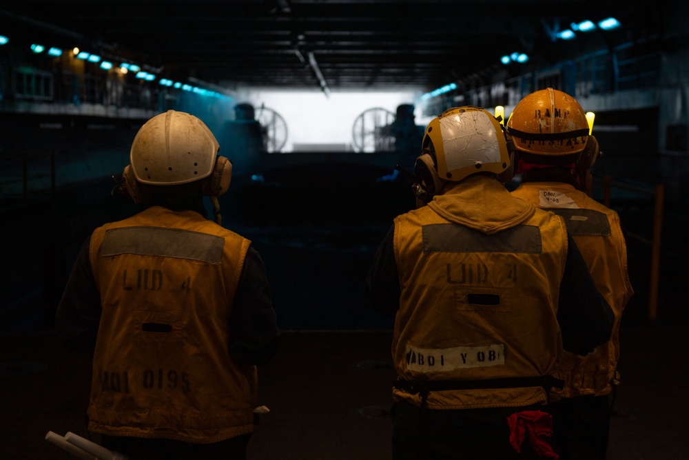 Boxer Conducts Well Deck Operations