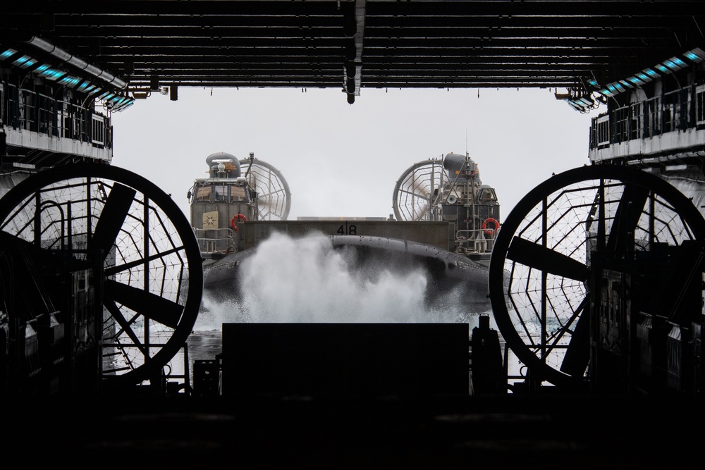 Boxer Conducts Well Deck Operations