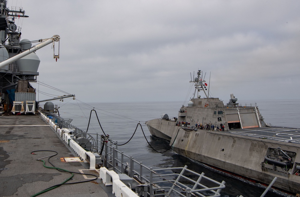USS Boxer conducts FAS with USS Charleston