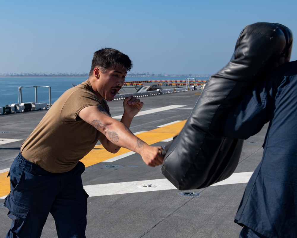 Boxer Conducts OC Spray Training