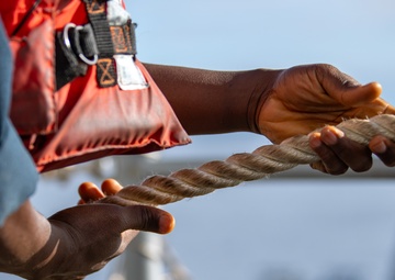 USS Boxer conducts a FAS with USS Charleston