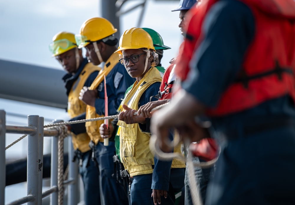 USS Boxer conducts a FAS with USS Charleston