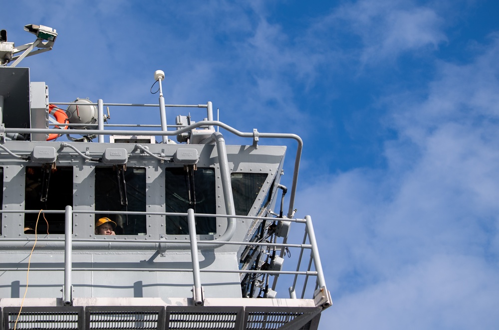 USS Boxer conducts a FAS with USS Charleston