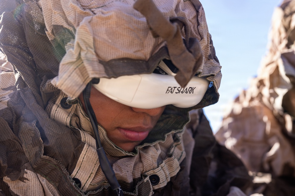 Marines with 3rd Bn., 7th Marines, 3rd LAR, conduct drone strike to commence Range 400