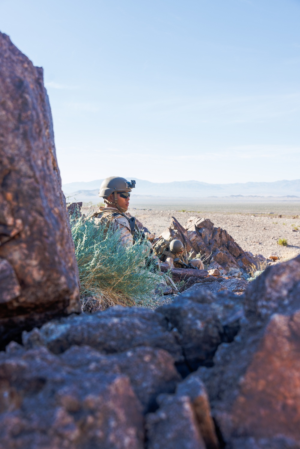 Marines with 3rd Bn., 7th Marines, 1st CEB patrol during Range 400