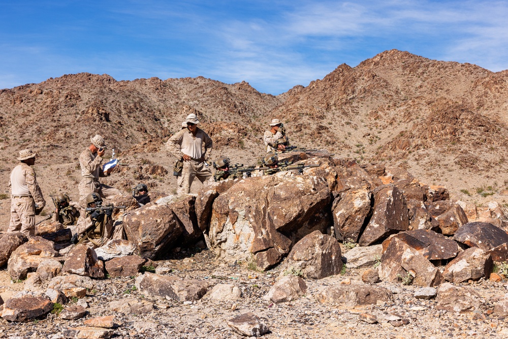 Marines with 3rd Bn., 7th Marines, 1st CEB patrol during Range 400