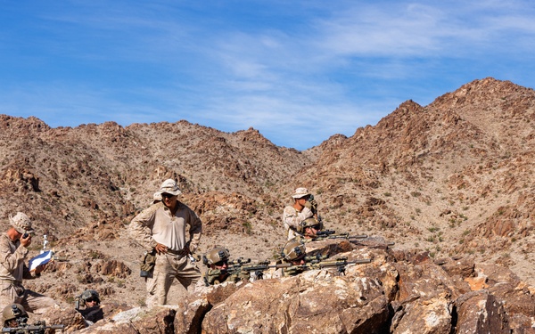 Marines with 3rd Bn., 7th Marines, 1st CEB patrol during Range 400