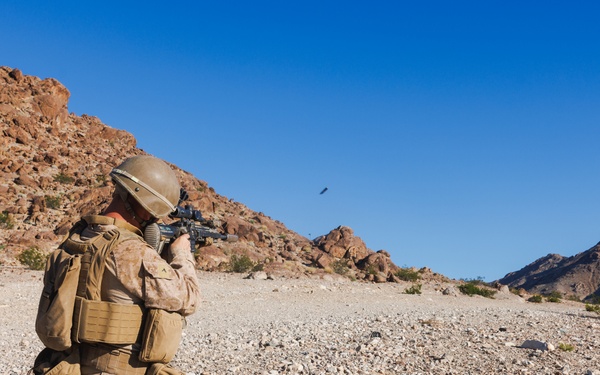 Marines with 3rd Bn., 7th Marines, 1st CEB, conduct company attacks during Range 400