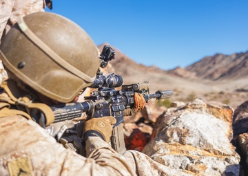 Marines with 3rd Bn., 7th Marines, 1st CEB, conduct company attacks during Range 400